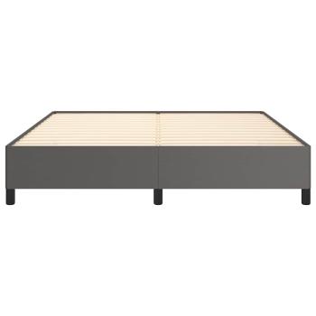 Bettgestell Grau 160x200 cm Kunstleder