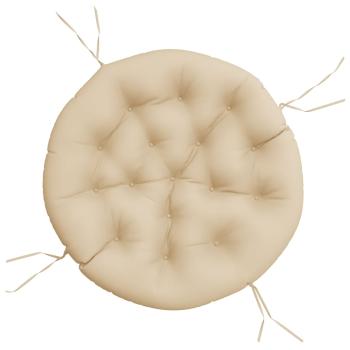 Kissen Rund Beige Ø 100x11 cm Oxford-Gewebe
