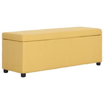 ARDEBO.de - Bank mit Staufach 116 cm Gelb Polyester