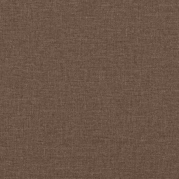 Hocker mit Holzbeinen Braun Stoff