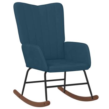 Schaukelstuhl Blau Samt