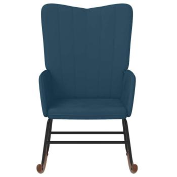 Schaukelstuhl Blau Samt