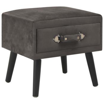 ARDEBO.de - Nachttisch Grau 40x35x40 Samt