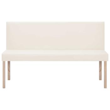 Sitzbank 139,5 cm Cremeweiß Kunstleder