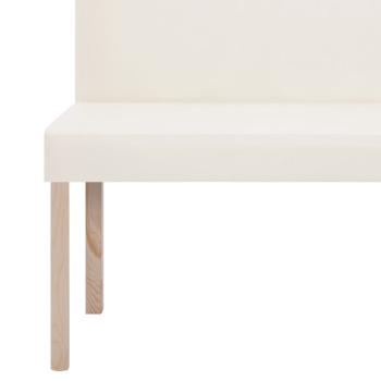 Sitzbank 139,5 cm Cremeweiß Kunstleder