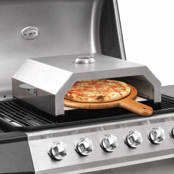 ARDEBO.de - Pizzaofen mit Keramikstein für Gas-Kohlegrill