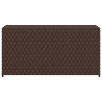 Garten-Auflagenbox Braun 120x50x60 cm Poly Rattan