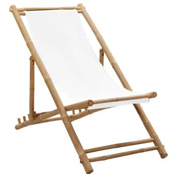 ARDEBO.de - Liegestuhl Bambus und Canvas