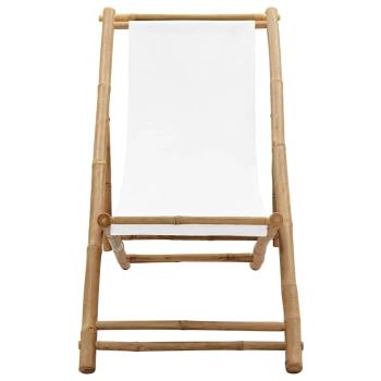 Liegestuhl Bambus und Canvas
