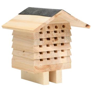 ARDEBO.de - Bienenhotel Tanne Massivholz 22x20x20 cm
