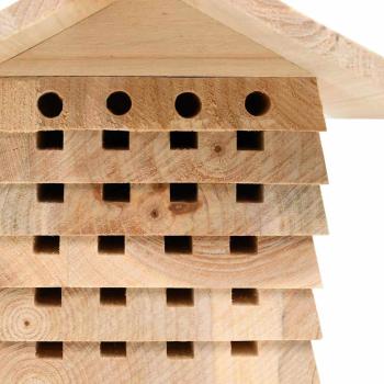 Bienenhotel Tanne Massivholz 22x20x20 cm