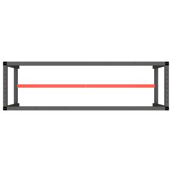 Werkbankgestell Mattschwarz und Mattrot 170x50x79 cm Metall