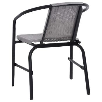 Gartenstühle 2 Stk. Kunststoff Rattan-Optik und Stahl 110 kg