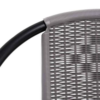 Gartenstühle 2 Stk. Kunststoff Rattan-Optik und Stahl 110 kg