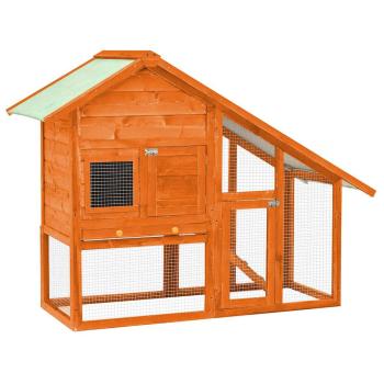 ARDEBO.de - Kaninchenstall 140x63x120 cm Tanne Massivholz