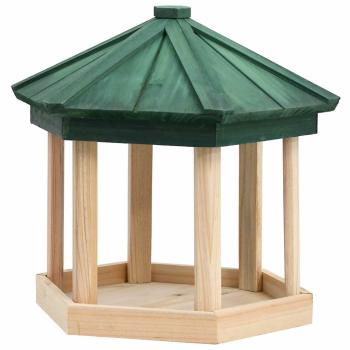ARDEBO.de - Vogelfutterhaus Achteck Tanne Massivholz 33x30 cm
