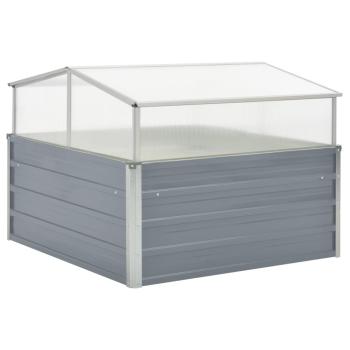 ARDEBO.de - Gewächshaus Grau Verzinkter Stahl 100×100×85 cm