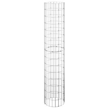 Gabionen-Säule Rund Verzinkter Stahl Ø30x150 cm