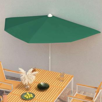ARDEBO.de - Halb-Sonnenschirm mit Mast 180x90 cm Grün
