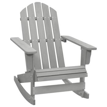 ARDEBO.de - Garten-Schaukelstuhl Holz Grau