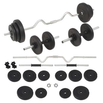 ARDEBO.de - Langhantel- und Kurzhantel-Set 30 kg