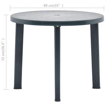Gartentisch Grün 89 cm Kunststoff