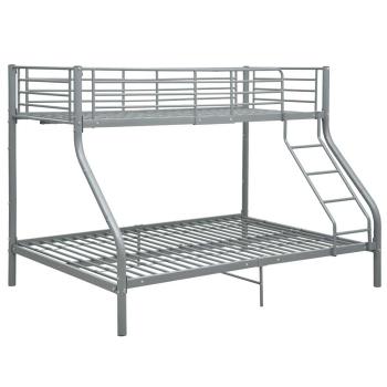 Etagenbettgestell Grau Metall 140x200 cm/90x200 cm