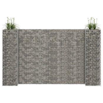 ARDEBO.de - H-förmiger Gabionen-Pflanzkorb Stahldraht 260x40x150 cm