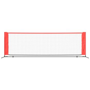 Tennisnetz Schwarz und Rot 300x100x87 cm Polyester