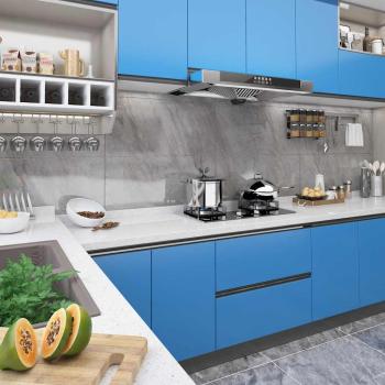 ARDEBO.de - Selbstklebende Möbelfolie Azurblau 500 x 90 cm PVC