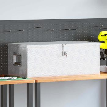ARDEBO.de - Aufbewahrungsbox Silbern 80x39x30 cm Aluminium