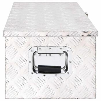 Aufbewahrungsbox Silbern 80x39x30 cm Aluminium