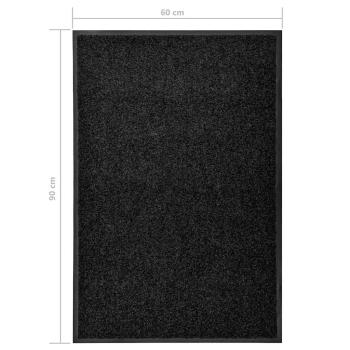 Fußmatte Waschbar Schwarz 60x90 cm