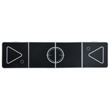 Klappbarer Bier-Pong-Tisch 240 cm Schwarz