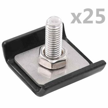 ARDEBO.de - Gittermattenverbinder 25 Sets Anthrazit