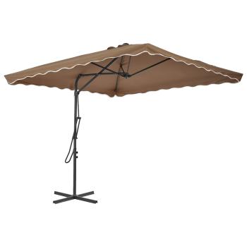 ARDEBO.de - Sonnenschirm mit Stahl-Mast 250x250 cm Taupe