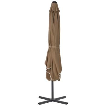 Sonnenschirm mit Stahl-Mast 250x250 cm Taupe