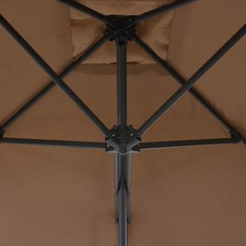 Sonnenschirm mit Stahl-Mast 250x250 cm Taupe