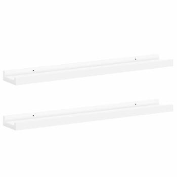 Bilderleisten 2 Stk. Weiß 60x9x3 cm MDF