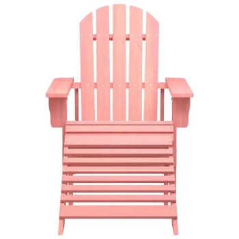 Adirondack-Gartenstuhl mit Fußteil Massivholz Tanne Rosa
