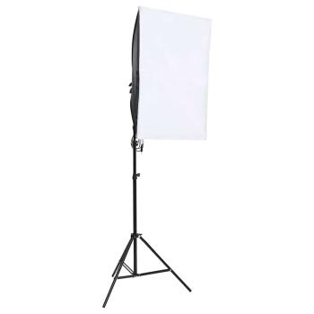 Fotostudio-Set mit Beleuchtung, Hintergrund und Reflektor