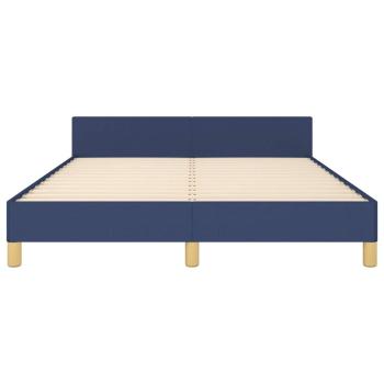 Bettgestell ohne Matratze Blau 140x200 cm Stoff
