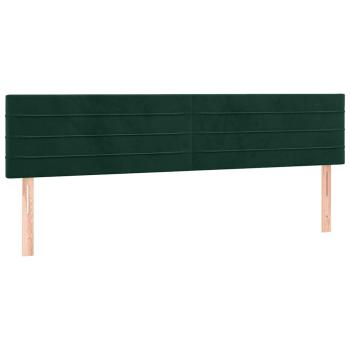 Boxspringbett mit Matratze Dunkelgrün 160x200 cm Samt