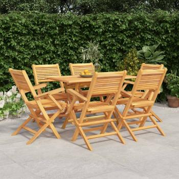 ARDEBO.de - 7-tlg. Garten-Essgruppe Massivholz Teak