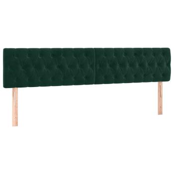 Boxspringbett mit Matratze Dunkelgrün 180x200 cm Samt