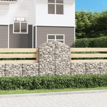 ARDEBO.de - Gabione mit Hochbogen 100x50x120/140 cm Verzinktes Eisen