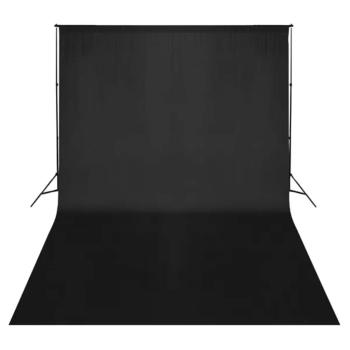 Fotohintergrund ohne Ständer Baumwolle Schwarz 500x300 cm