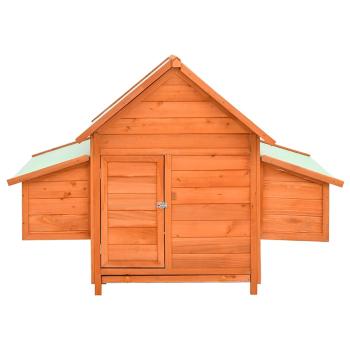 Hühnerstall 150x96x110 cm Massivholz Tanne