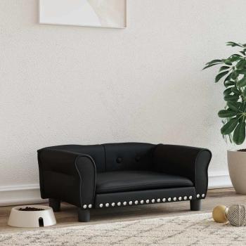 ARDEBO.de - Hundebett Schwarz 70x45x30 cm Kunstleder