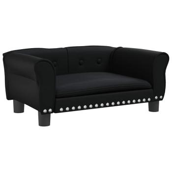 Hundebett Schwarz 70x45x30 cm Kunstleder